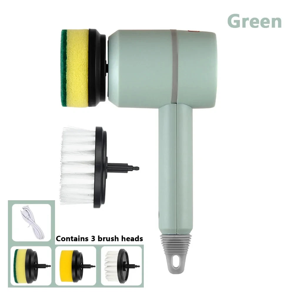 2025 Multi Functional Wireles Electric Cleaning Brush Household Toilet Cleaning Tool Handheld Kitchen Cleaning Brush