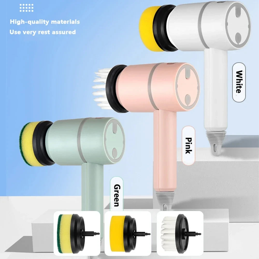 2025 Multi Functional Wireles Electric Cleaning Brush Household Toilet Cleaning Tool Handheld Kitchen Cleaning Brush