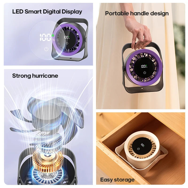Portable Rechargeable Table Fan