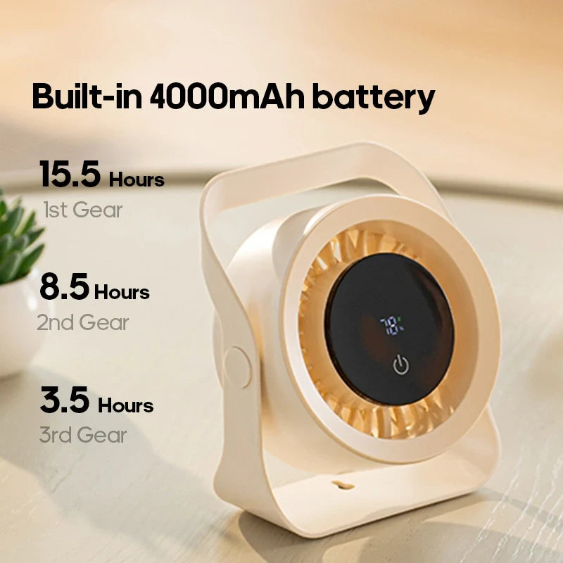 Portable Rechargeable Table Fan