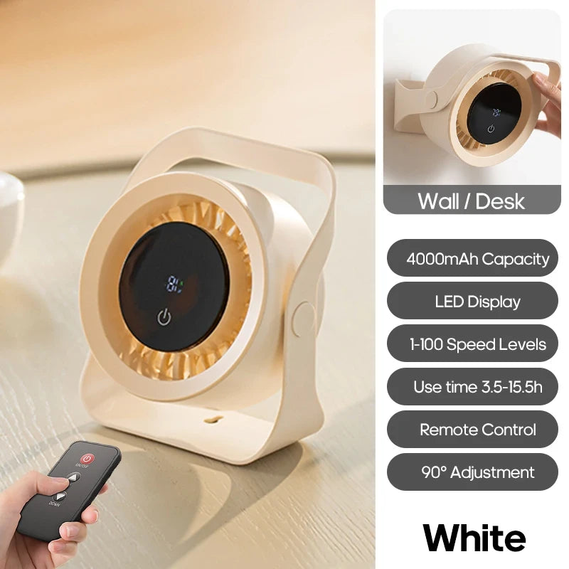 Portable Rechargeable Table Fan