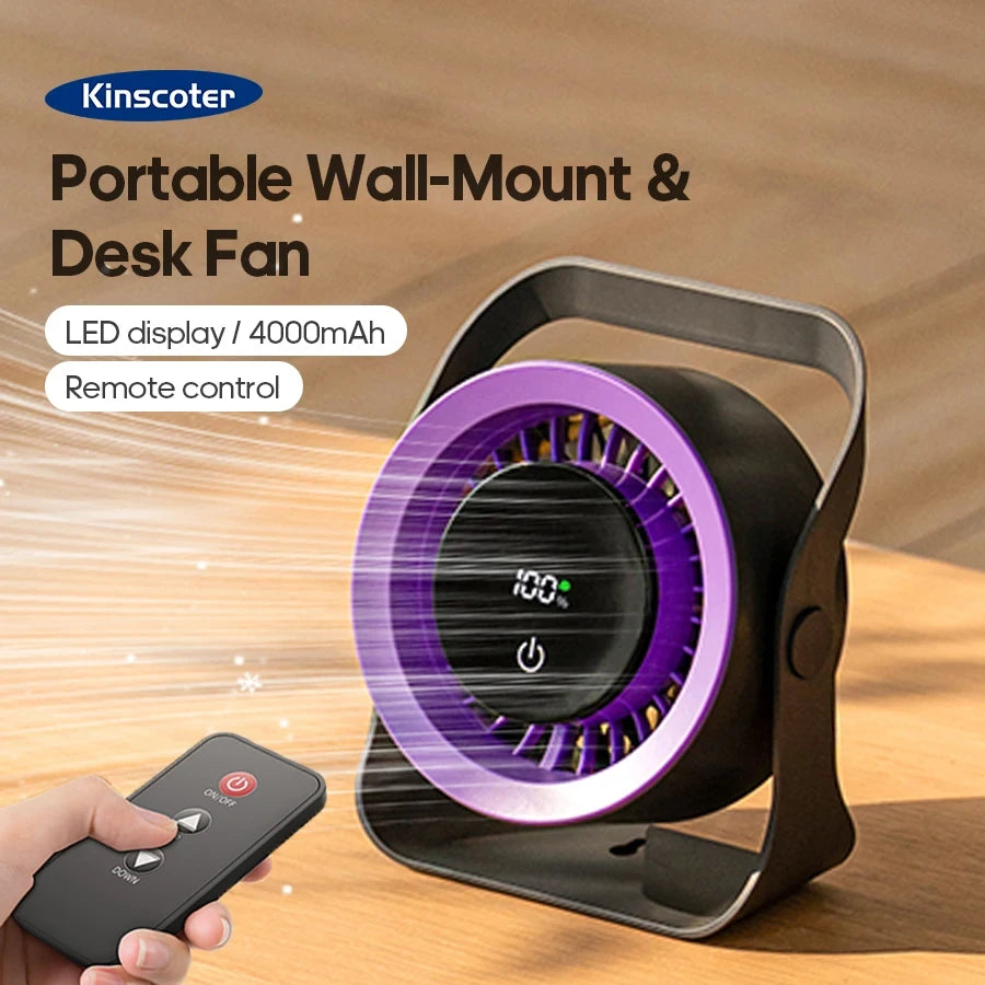 Portable Rechargeable Table Fan
