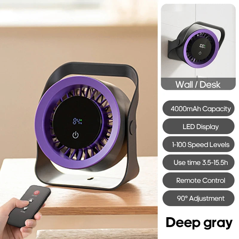Portable Rechargeable Table Fan