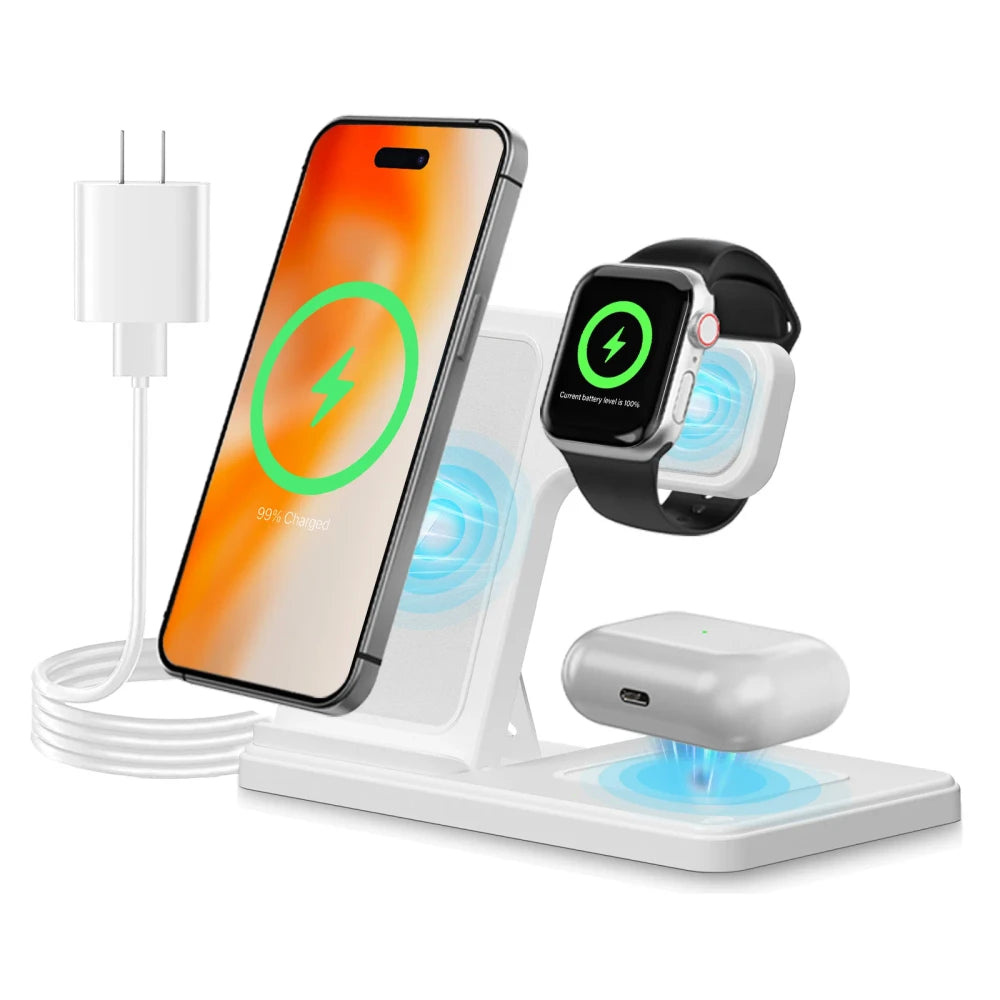 Foldable 3-in-1 Wireless Charging Stand