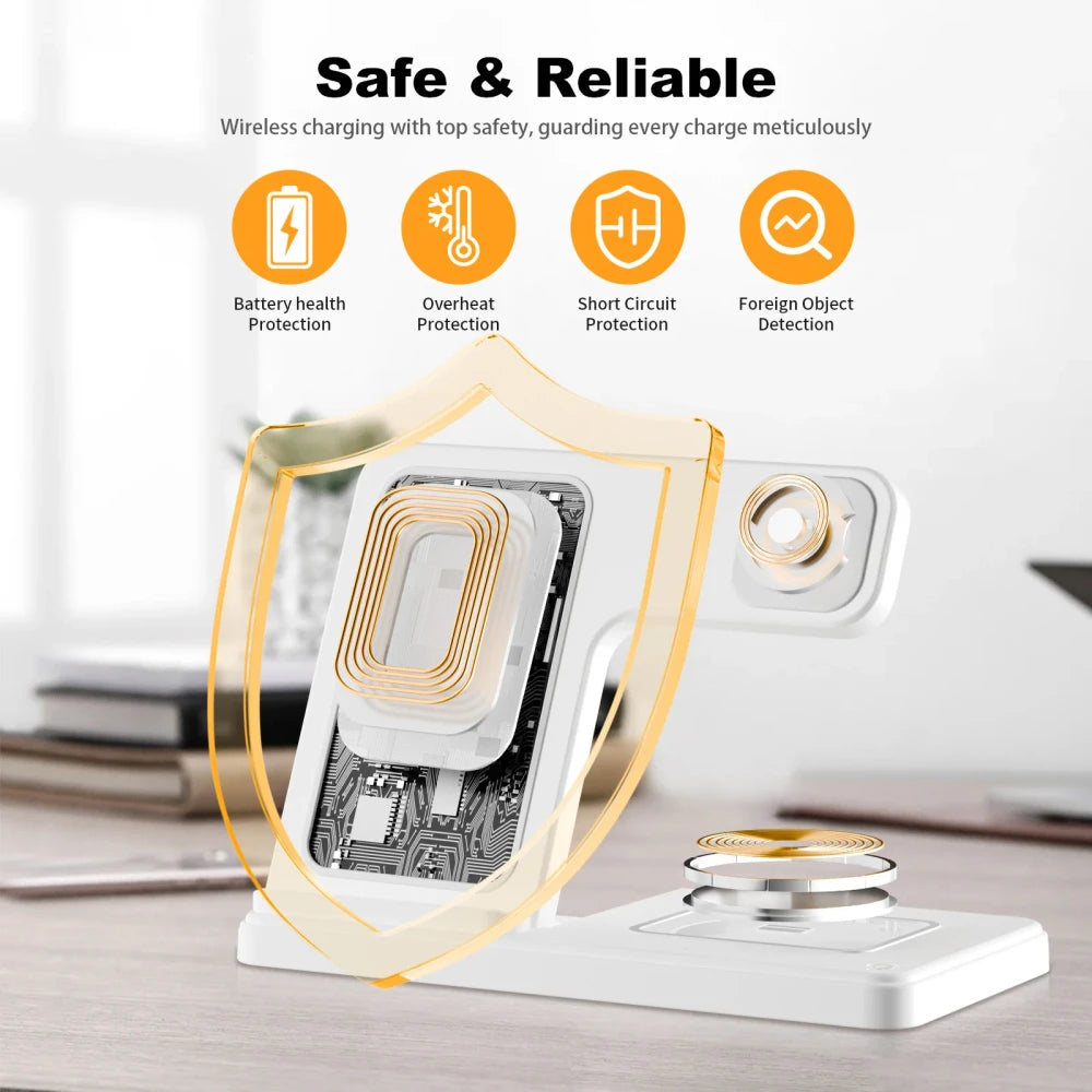 Foldable 3-in-1 Wireless Charging Stand