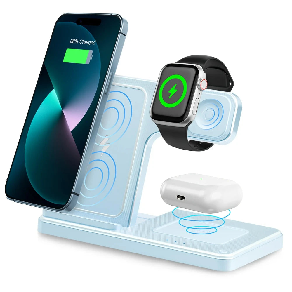 Foldable 3-in-1 Wireless Charging Stand
