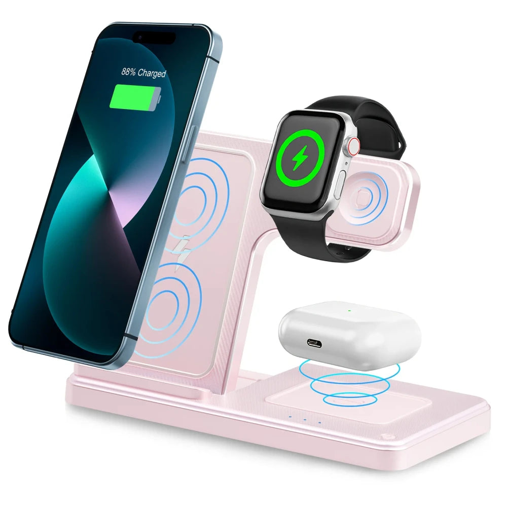 Foldable 3-in-1 Wireless Charging Stand