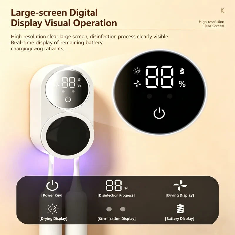 Portable Rechargeable Toothbrush Sterilizer Case